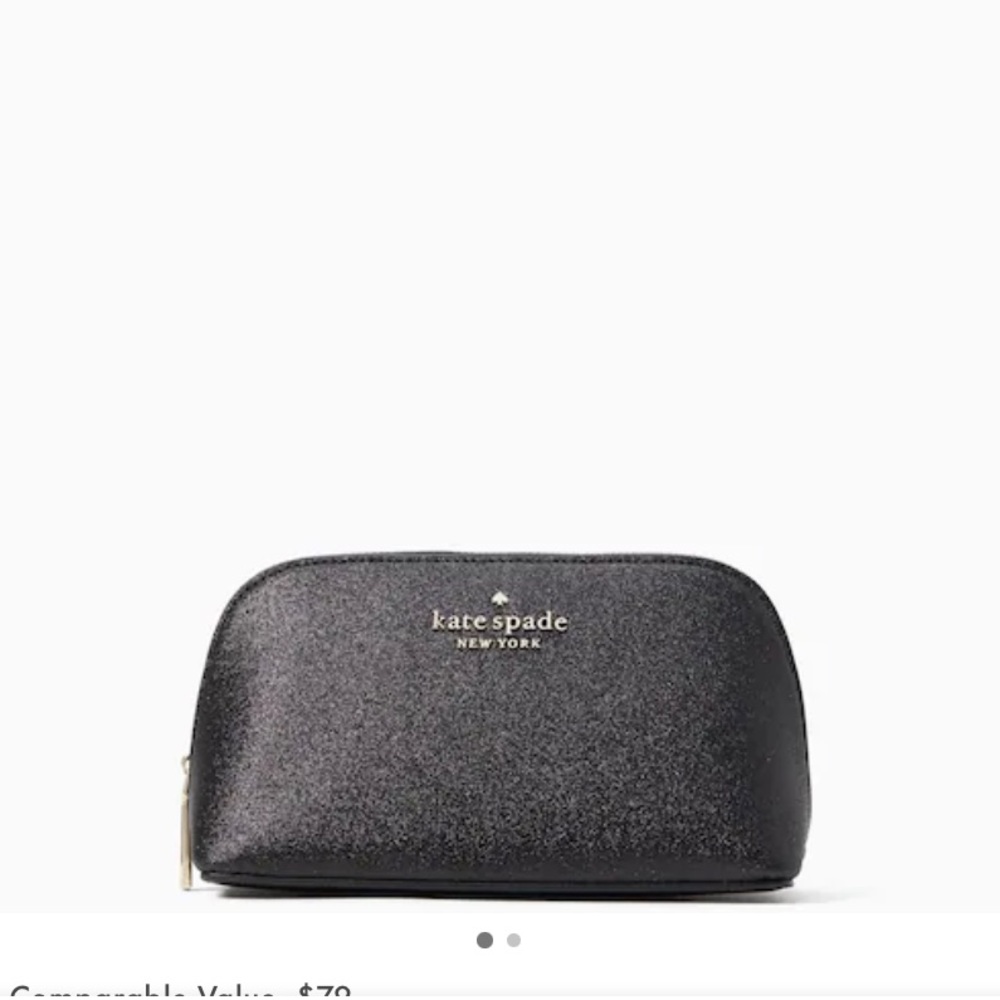 Kate Spade sparkle makeup bag. Brand new with tags.